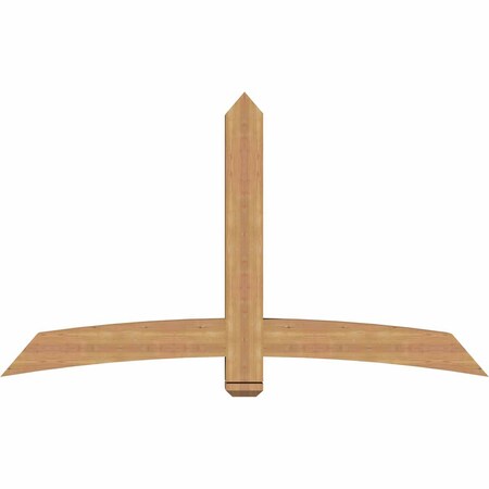Ekena Millwork Bellingham Timber Gable Bracket, Western Red Cedar, 72"W x 42"H x 5 1/2"D x 5 1/2"F, 14/12 Pitch GBW072X42X0606BEL00SWR